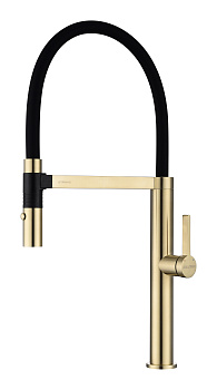 Смеситель для кухни Paulmark LEADER Le214101-SBG на раковину светлое брашированное золото без термостата