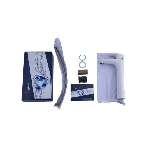 Смеситель для раковины Plstart PL3005-8 на столешницу белый - фото 4