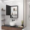 Зеркало-шкаф Art&Max Foggia AM-Fog-600-800-1D-L-DS-F-Nero 60х80 подвесной цвет черный
