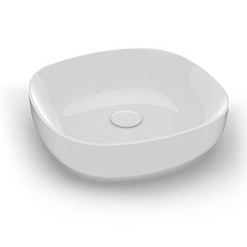 Раковина керамическая Olympia Metamorfosi MET42O4001 45х45 накладная цвет белый глянцевый