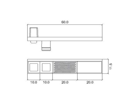 Комплект аксессуаров Inda INDISSIMA BARRA 600D67MNS51N Calacatta
