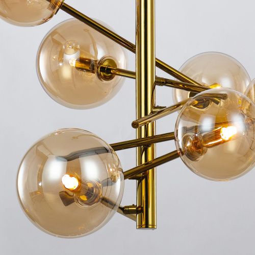 Люстра на штанге Delight Collection Globe Mobile (Глобе Мобиле) MX19009070-6B gold - фото 3