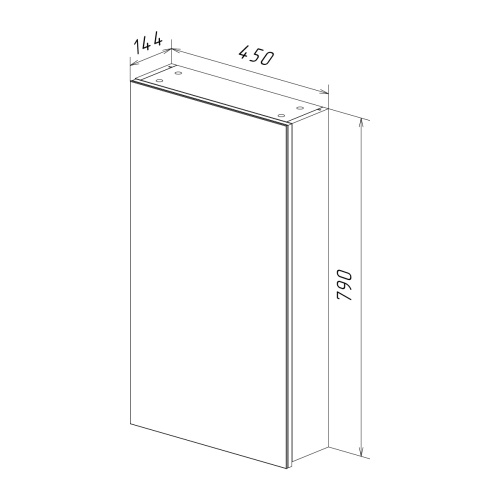 Шкаф-зеркало LeMark Universal LM45ZS-U 45х14,4х79 подвесной - фото 5