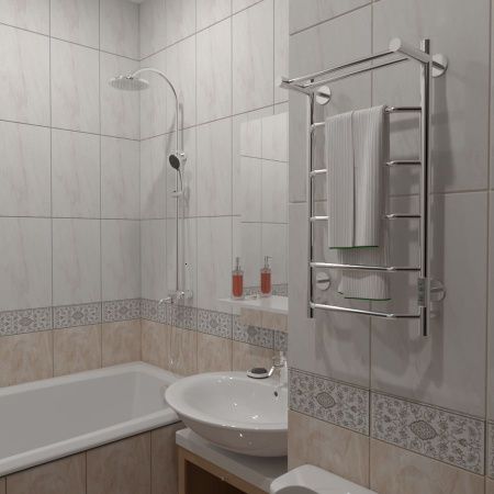 Полотенцесушитель электрический Тругор Пэк Пэксп6П80х4032 45х80 хром