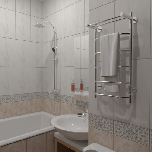 Полотенцесушитель Тругор Пэк Пэксп6П80х4032 45х80 электрический хром - фото 3