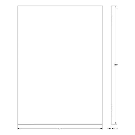 Зеркало Evoform Standard BY 0252 100х140 подвесное