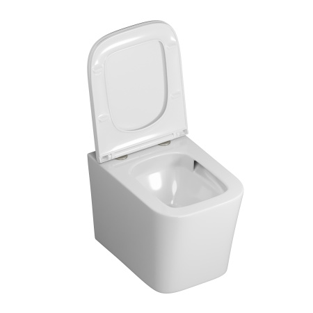 Унитаз подвесной Grossman Торнадо GR-4441SQ белый с сиденьем микролифт безободковый смыв торнадо