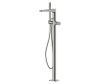 Смеситель для ванны и душа Wasserkraft Tauber 6400 6421 напольный никель