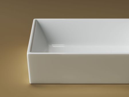 Раковина из сантехнического фарфора Ceramica Nova ELEMENT CN5013 60х40 накладная цвет белый без отверстий под смеситель