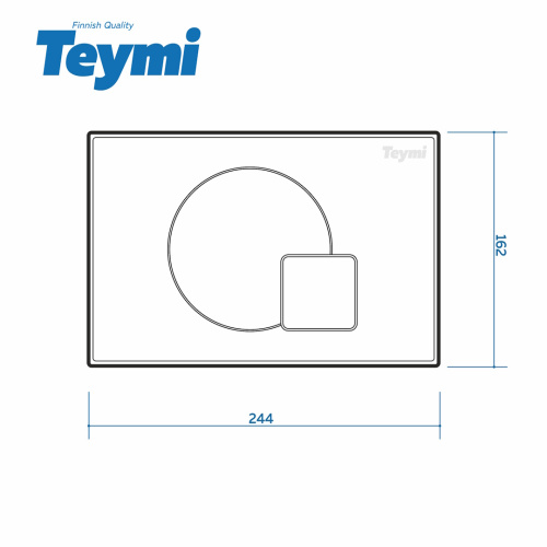 Клавиша смыва механическая Teymi Ellie T70022CH цвет хром - фото 4