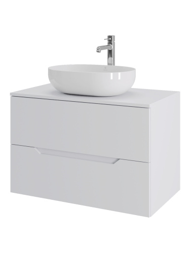 Тумба с раковиной Orange Line Li-80TuwMDF+B05-480W 81х46х67,5 - фото 2