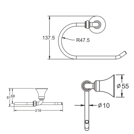 Полотенцедержатель Rose RG12 RG1206