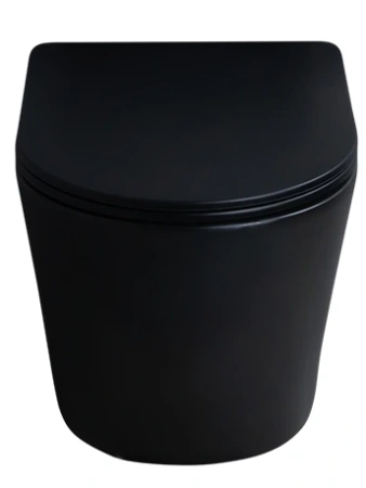 Унитаз подвесной Gid Cortado 62205Y черный с сиденьем микролифт безободковый смыв торнадо