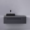 Тумба под раковину Jorno SHINE Shi.01.120/P/A 120х50 подвесная цвет черный