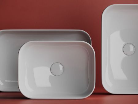 Раковина из сантехнического фарфора Ceramica Nova ELEMENT CN5044 60х40 накладная цвет белый без отверстий под смеситель