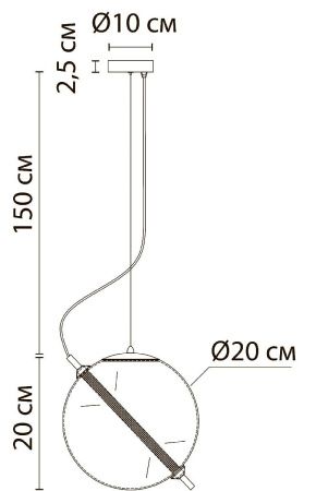 Светильник подвесной Arte Lamp Нolly A3220SP-1PB