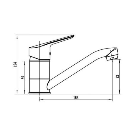 Смеситель для кухни Voda Reef RE15 на мойку хром