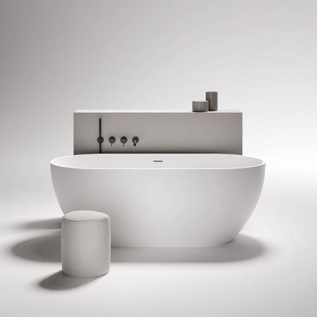 Ванна из искусственного камня Gruppo Treesse CLIVIA V446BL 160х75 отдельностоящая овальная