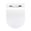 Унитаз подвесной Bond Oval F12-10 белый с сиденьем микролифт безободковый смыв торнадо