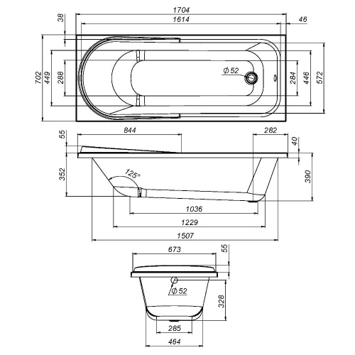 Каркас для ванны Am.Pm Like W80A-170-070W-R - фото 3