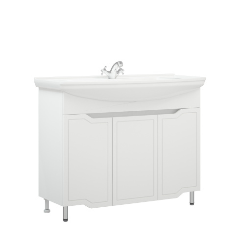 Тумба под раковину Corozo Мирра SD-00001544 102х34х85 цвет белый - фото 5