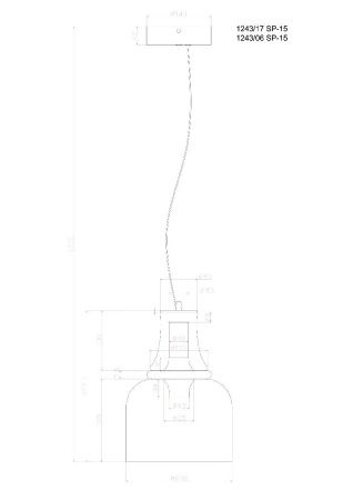 Светильник подвесной Divinare Volturn (Волтурн) 1243/17 SP-15