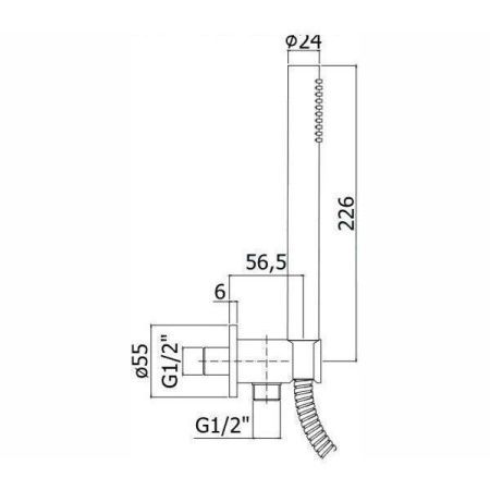 Душевой гарнитур Paffoni Master ZDUP094ST настенный нержавеющая сталь
