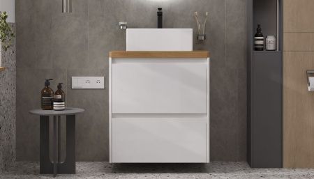 Тумба под раковину Velvex KLAUFS tnKLA.70.2Y-616.216 70х40 напольная цвет белый