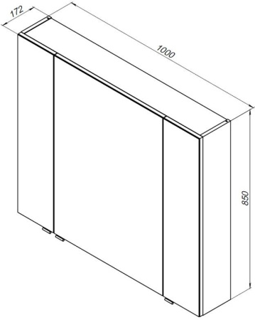 Зеркало-шкаф Aquanet Алвита New 00277542 100х17х85 подвесной цвет белый Зеркало-шкаф Aquanet Алвита New 00277542 100х17х85 подвесной цвет белый