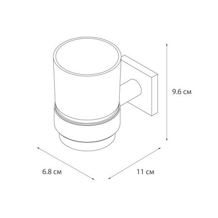 Стакан для зубных щеток Fixsen Lux chrome FX-15006