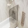 Душевая шторка на ванну Maybah Glass MGV-125-2у 35х140 стекло тонированное профиль бронза ориентация универсальная
