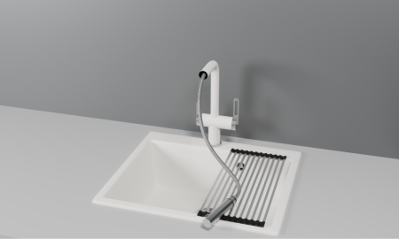 Смеситель для кухни Granula 8170, АРКТИК (БЕЛЫЙ) на мойку белый