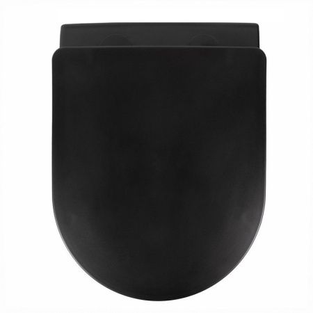 Унитаз подвесной Bond Oval F01-108 черный с сиденьем микролифт безободковый душевой смыв