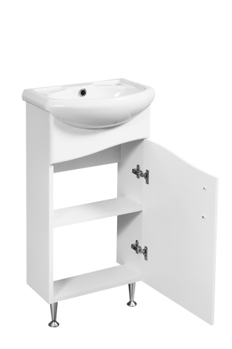 Тумба под раковину Stella Polar Волна SP-00000230 38х20х82 цвет белый - фото 4