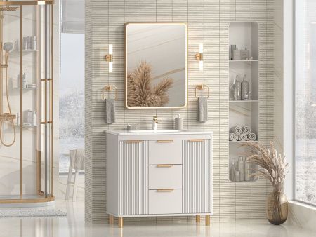 Тумба под раковину Brevita Risacca RIS-06090-0342Я 90х50 напольная цвет серый