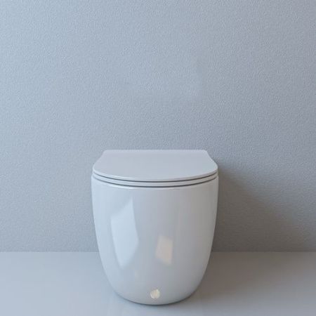 Унитаз приставной Cerutti SPA CT7264 белый с сиденьем микролифт безободковый импульсный смыв