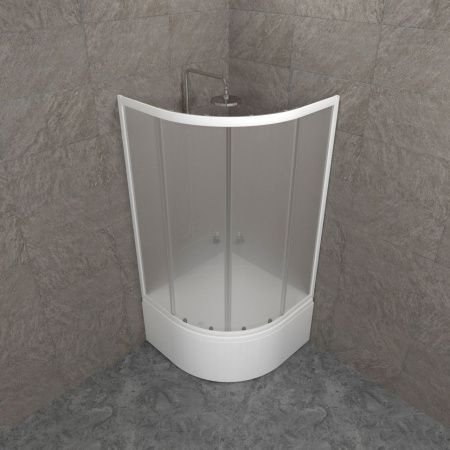 Душевой уголок Тритон Ультра Щ0000065752 90х90 стекло матовое профиль белый с поддоном