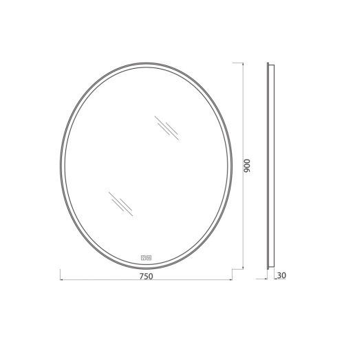 Зеркало BelBagno SPC-VST-750-900-LED-TCH-WARM 75х90 - фото 5