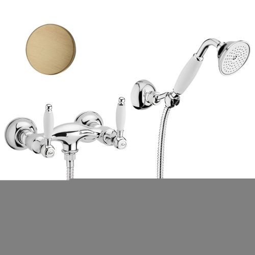 Смеситель для ванны и душа Webert Dorian DO760101065 настенный бронза - фото 2