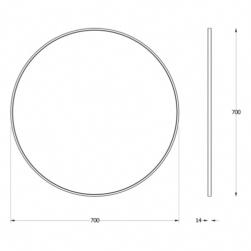Зеркало в ванную Evoform Impressive BY 7544 70х70 цвет черный - фото 2