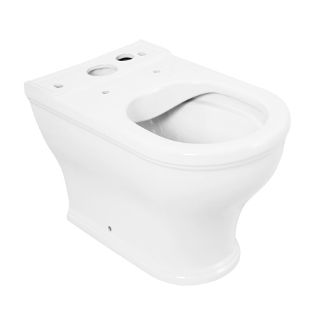 Чаша унитаза напольная Cezares GIUBILEO CZR-165-CPR цвет белый без бачка без сиденья безободковая каскадный смыв