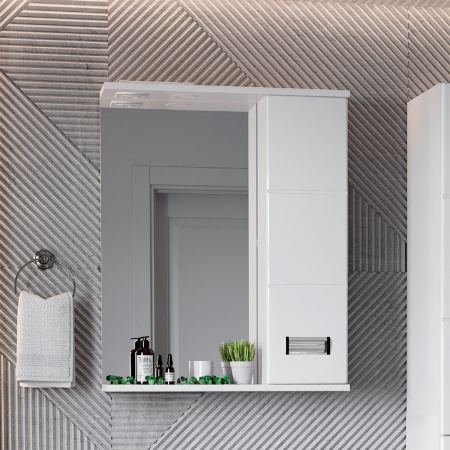 Зеркало-шкаф Onika Балтика 205816 58х16х71 подвесной цвет белый