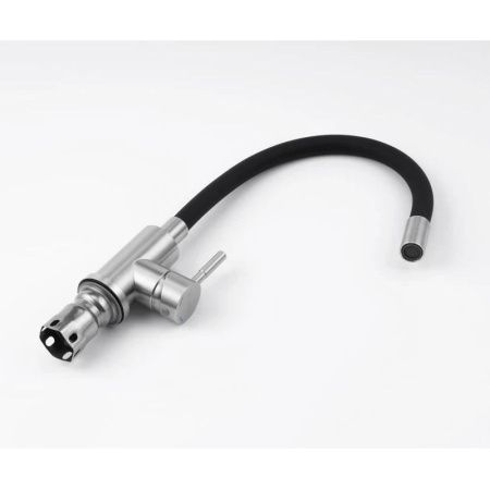 Смеситель для кухни Knotlor STREAMLINE SS-02 на мойку нержавеющая сталь