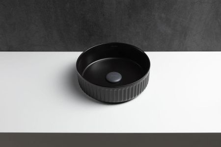 Раковина керамическая Allen Brau Fantasy 4.11032.31 40х40 накладная цвет черный без отверстий под смеситель