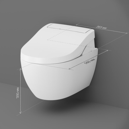 Унитаз подвесной Am.Pm Awe C111739SC белый с сиденьем микролифт душевой смыв