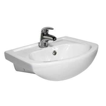 Раковина керамическая Onika Дора 604701 47х38 накладная цвет белый 1 отверстие под смеситель