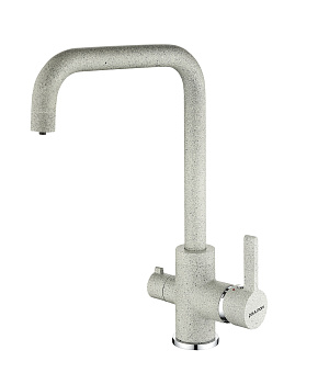 Смеситель для кухни Paulmark LOGAS Lo213021-310 на раковину серый без термостата
