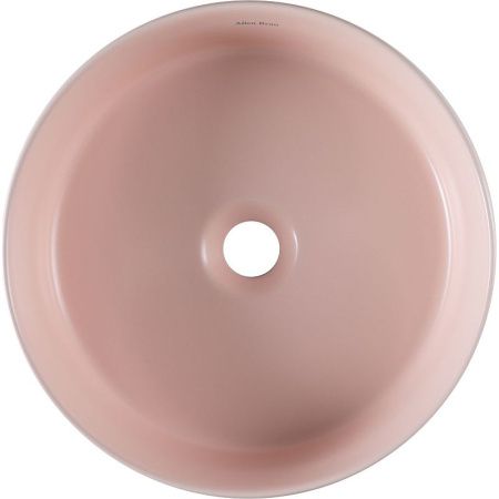 Раковина керамическая Allen Brau Fantasy 4.11032.SM 40х40 накладная цвет розовый без отверстий под смеситель