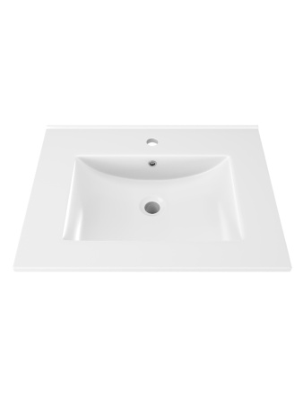 Раковина из сантехнического фарфора Teymi Ritta T51002 61х47 встраиваемая цвет белый 1 отверстие под смеситель