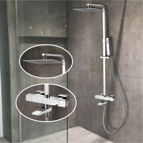 Душевая система с термостатом DENBERG DENBERG LT-301 настенная цвет хром - фото 3